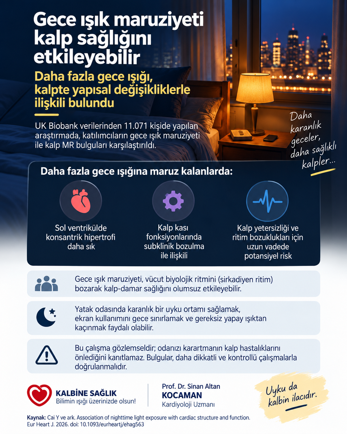 Gece ışığı kalbinizi etkileyebilir mi? — için tıbbi bilgilendirme görseli