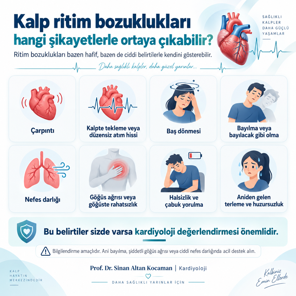 Kalp Ritim Bozuklukları Hangi Belirtilerle Ortaya Çıkar? Çarpıntı Her Zaman Masum mudur? — için tıbbi bilgilendirme görseli