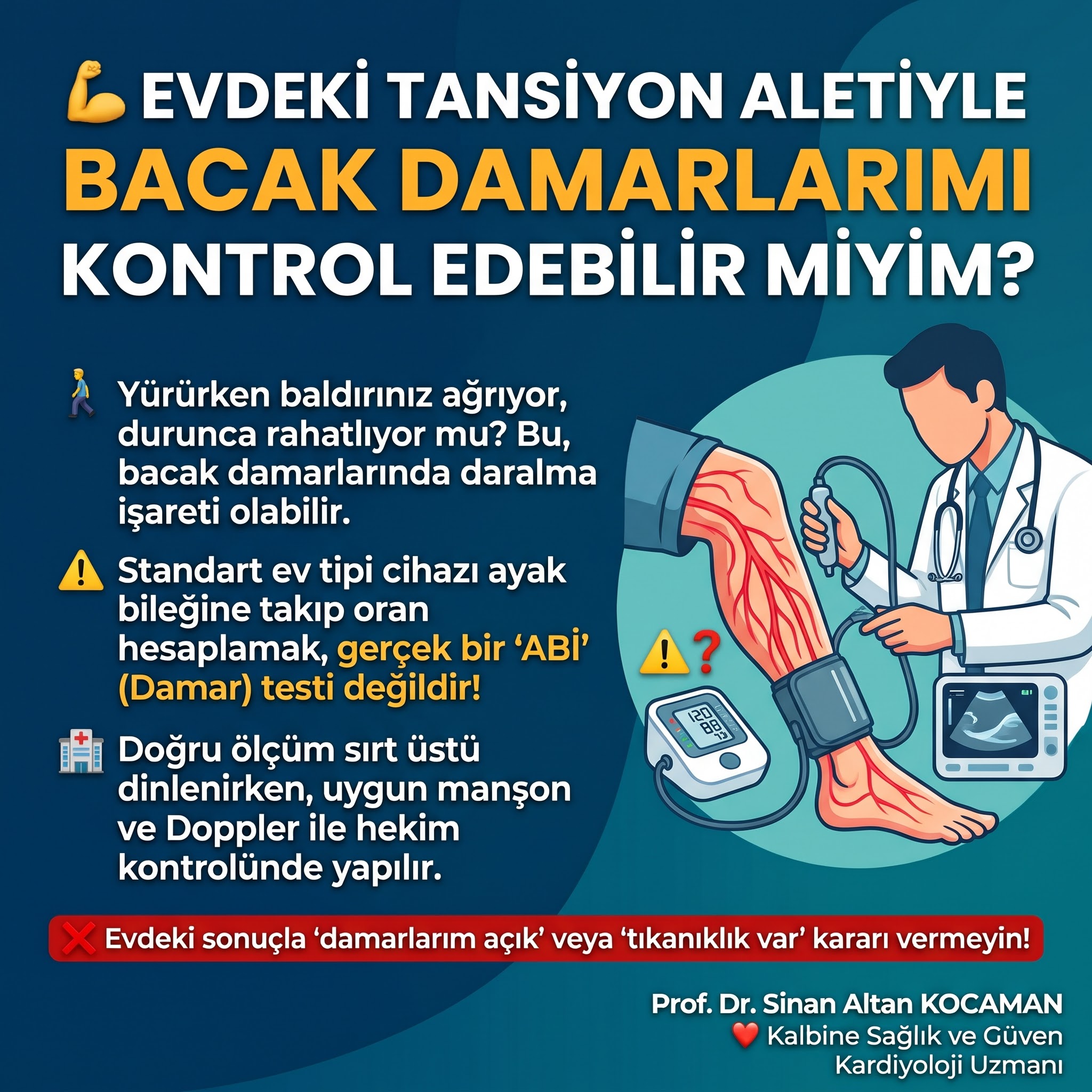 Evde tansiyon aletiyle bacak damarları kontrol edilebilir mi? Ayak bileği-kol indeksi hakkında bilmeniz gerekenler — için tıbbi bilgilendirme görseli