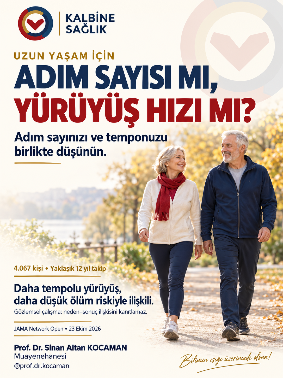 Uzun yaşamak için adım sayısı mı, yürüyüş hızı mı önemli? — için tıbbi bilgilendirme görseli