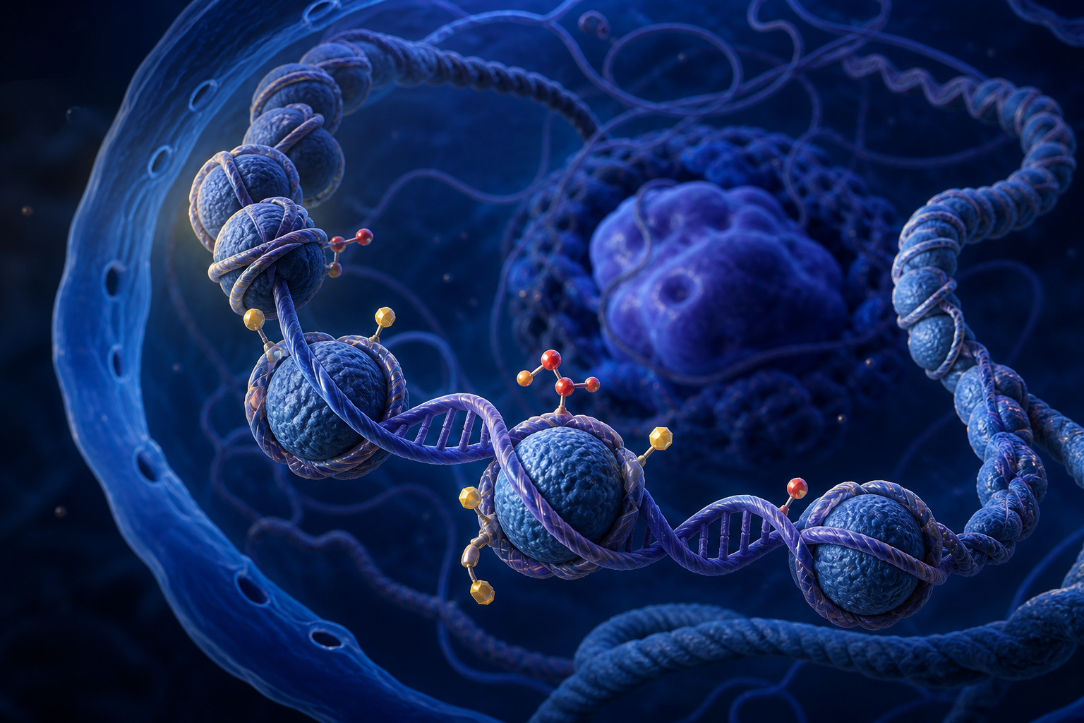 DNA'nın histon proteinleri etrafında paketlenmesi ve epigenetik işaretler